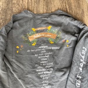 Taylor Swift Folklore Album Tracklist Lightweight Sweatshirt